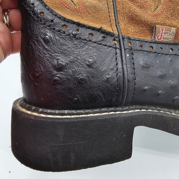 Justin Gypsy Women's Cowboy Western Leather Calf Boots size 7 - Picture 9 of 13